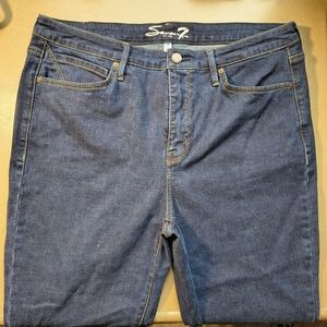 Seven7 Women's Straight Leg Jeans - Blue